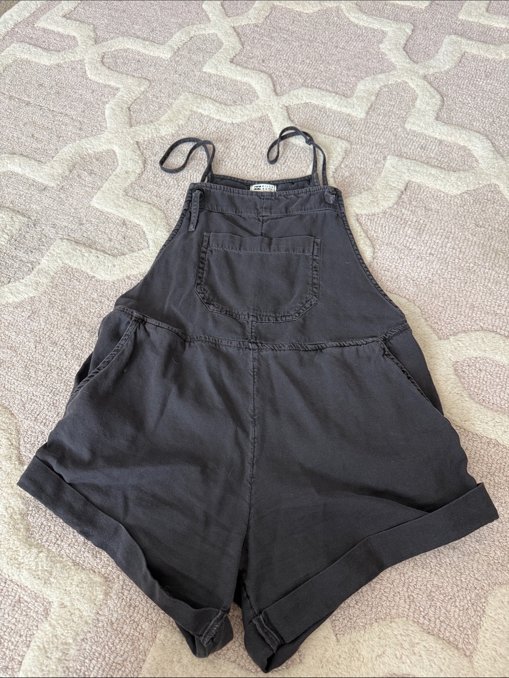 Billabong Black Women's Short Overalls Romper